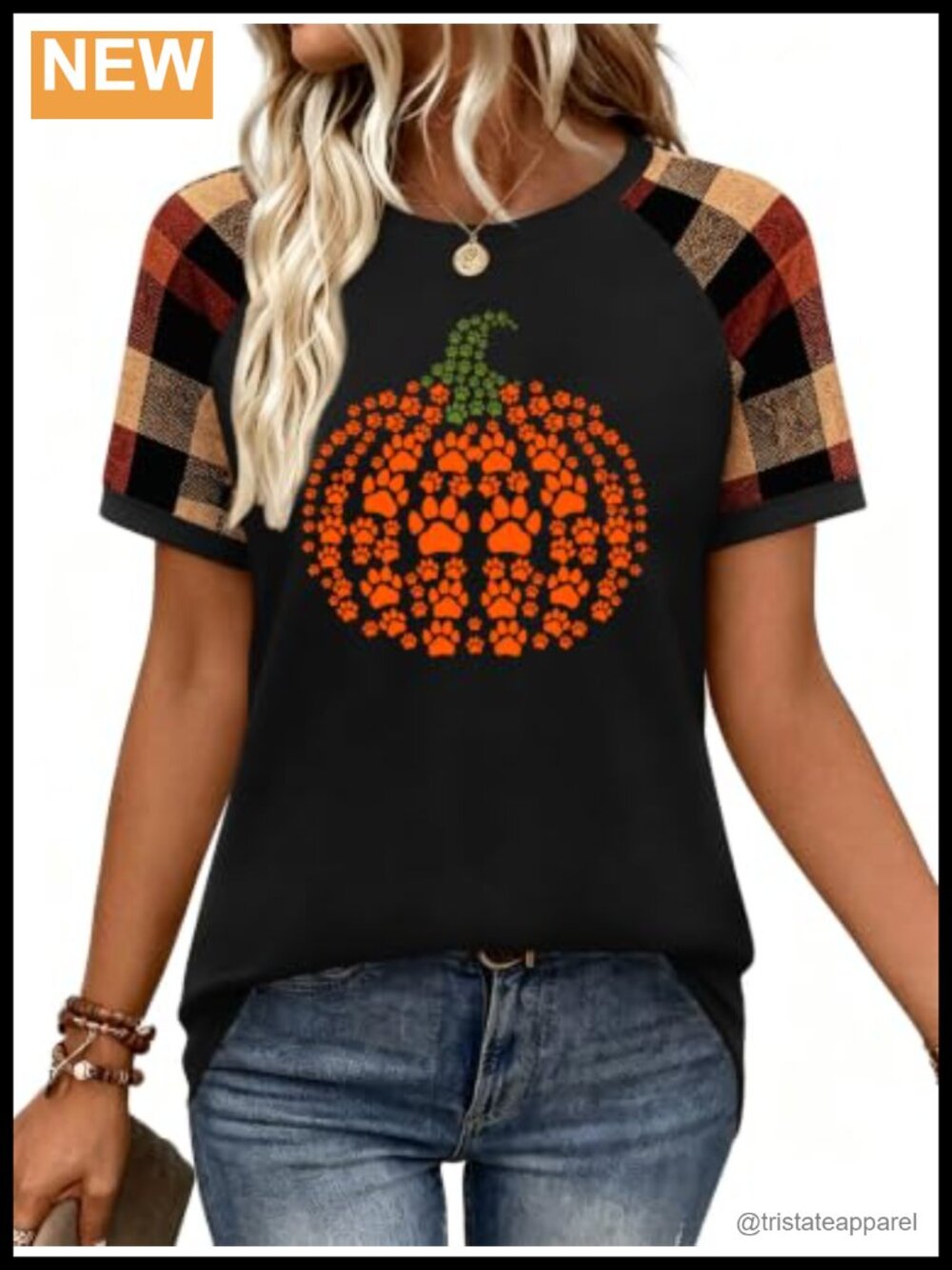 Halloween Graphic Tee Women Pumpkin Crew Neck Short Sleeve Fall T-Shirt